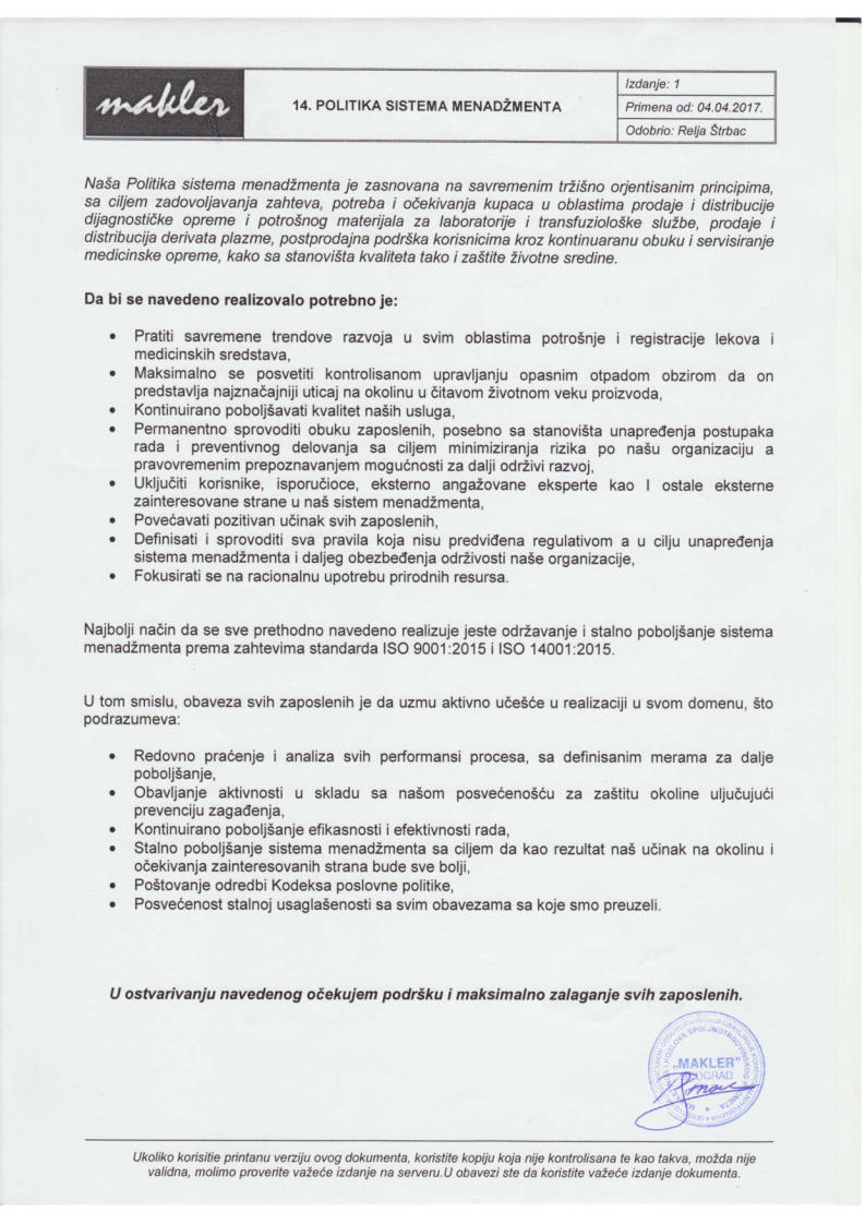 Politika kvaliteta